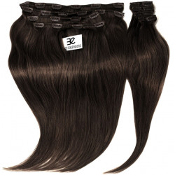 Clip in hair extensions dark brown max volume 180G 24"