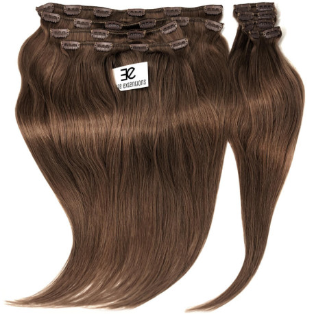 Clip in hair extensions chestnut max volume 180G 24"