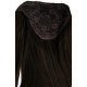 Ponytail hair extensions dark brown 18 inch