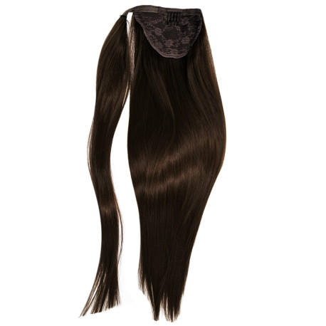 Ponytail hair extensions chocolate 18 inch