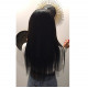 Micro loop hair extensions jet black straight 28"