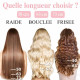 Wave clip In Human Hair Extension n°8 (Chestnut) 100% natural hair clip-in 24 Inch