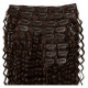 Clip in hair extensions chocolate curly max volume 180G 24"