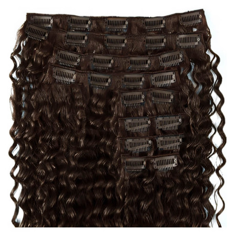 Clip in hair extensions chocolate curly max volume 180G 24"