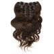 Clip in hair extensions chocolate wavy max volume 180G 24"