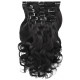 Extensions n 1 (black) 100% natural hair clip-in 55 cm