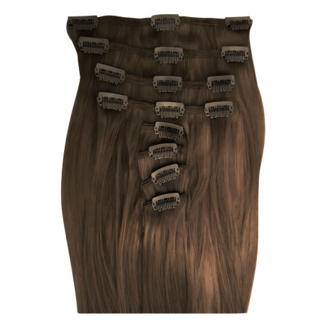 Extensions n 6 (chestnut) 100% natural hair clip-in 55 cm