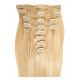 Extensions n 22 (blonde) 100% natural hair clip-in 55 cm