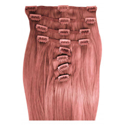 Clip in hair extensions UK n°99J (plum) 100% natural hair clip-in 20 Inch