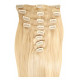 Clip in hair extensions light blonde 28 inch