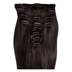 Extensions n 1 (black) 100% natural hair clip-in 63 cm