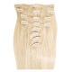 Clip in hair extensions platinum blonde 24 inch